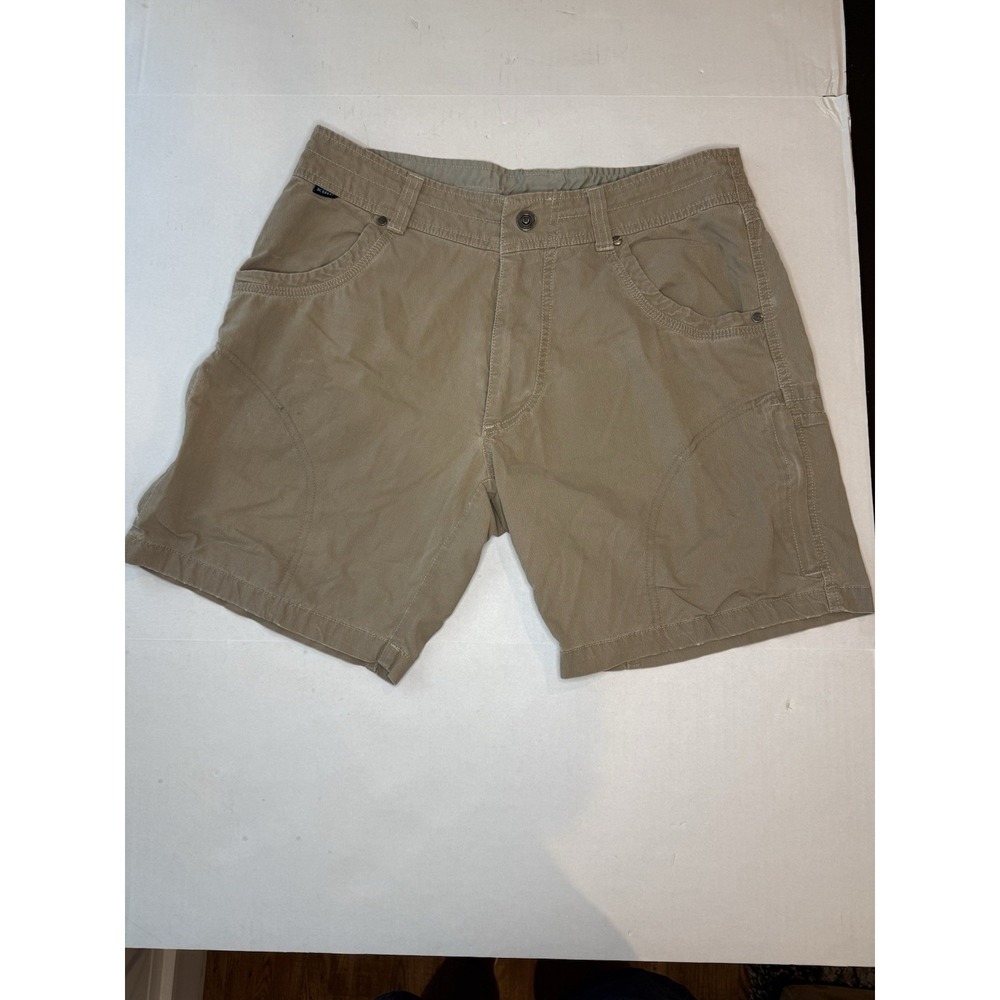 Kuhl Men's Cargo Shorts 32 Vintage Patina Dye Cotton Nylon Khaki Hiking Outdoor